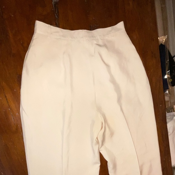 Express Silk Cream Dress Pants Sz 7/8 - Picture 9 of 10